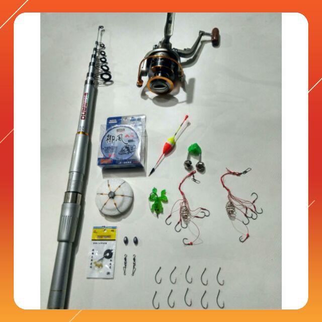 Bộ cần câu shimano 3m6 tặng bộ phụ kiện câu docaucagiangnam
