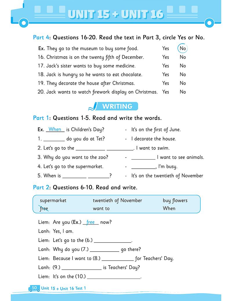 Sách Big 4 Bộ Đề Tự Kiểm Tra 4 Kỹ Năng Nghe - Nói - Đọc - Viết (Cơ Bản Và Nâng Cao) Tiếng Anh Lớp 4 - Tập 2