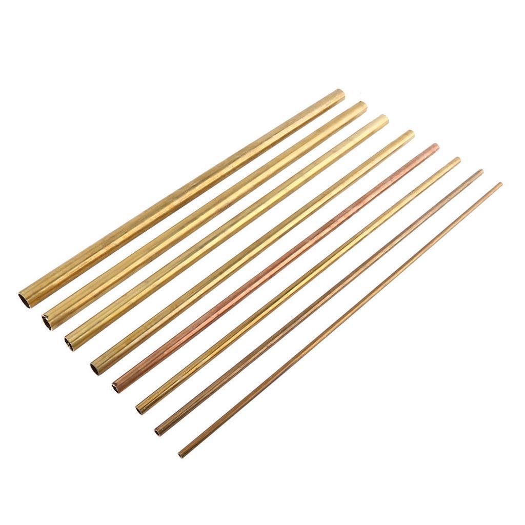 2x Brass Tube Pipe Tubing Round Bar Rod Long 50cm Wall 1mm Tube Pipe Set 6mm