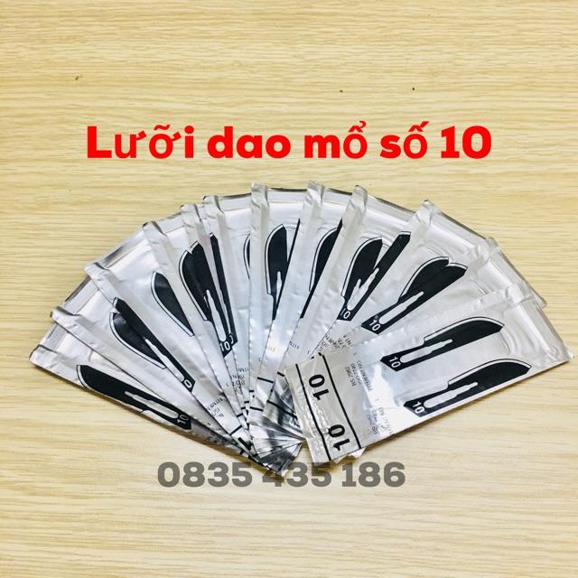 Lưỡi dao mổ số 10 mũi bầu (10 lưỡi)