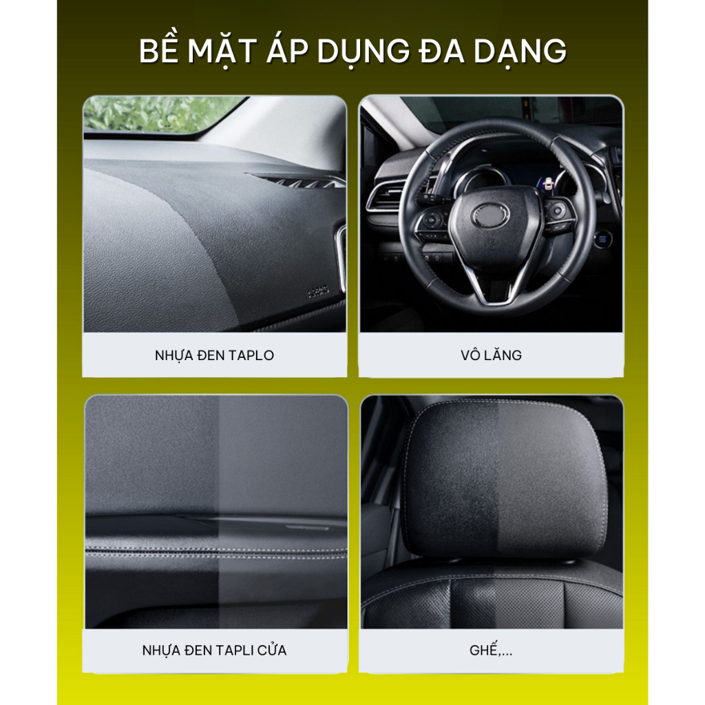 Dung dịch dưỡng phục hồi nhựa nhám, làm bóng nhựa nhám nhựa đen cho ô tô xe máy WJINGG S91