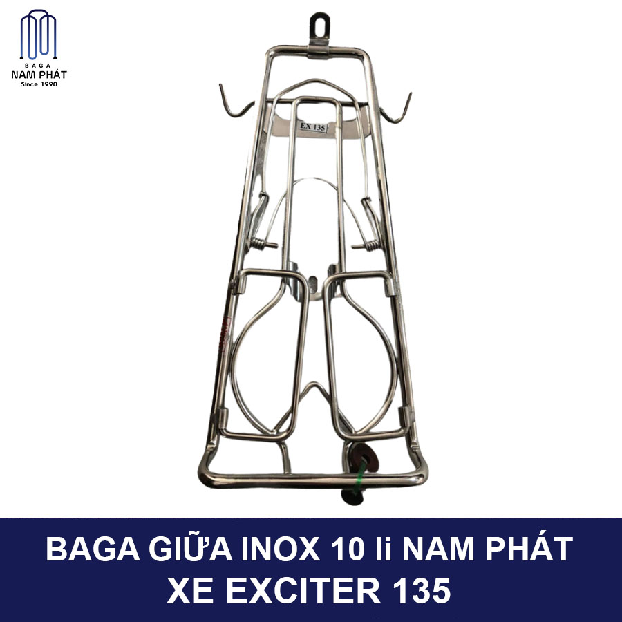 Baga giữa inox 10 li Exciter 135 Nam Phát