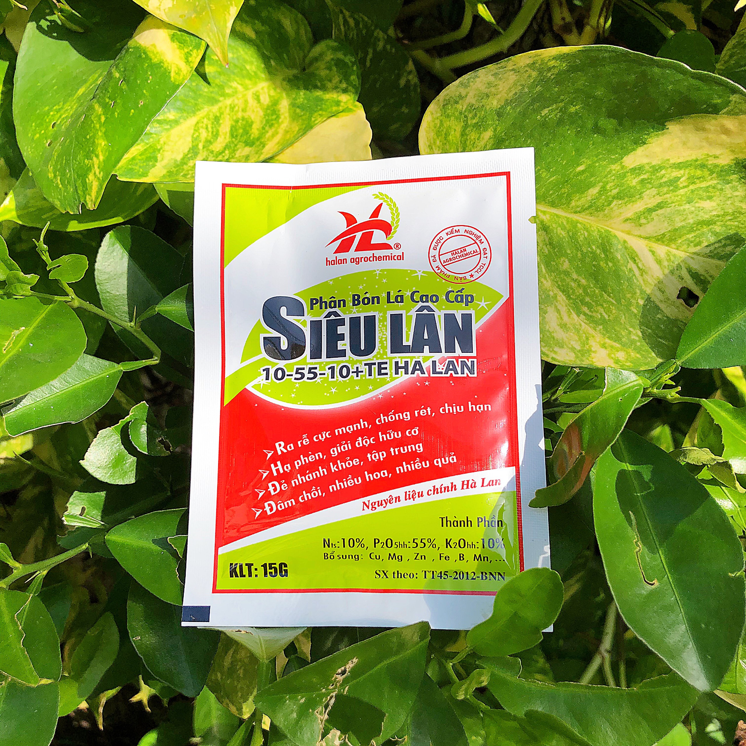 Phân Bón Lá Cao Cấp Siêu Lân Hà Lan ra rễ chống thối rễ cực hiệu quả gói 15gr