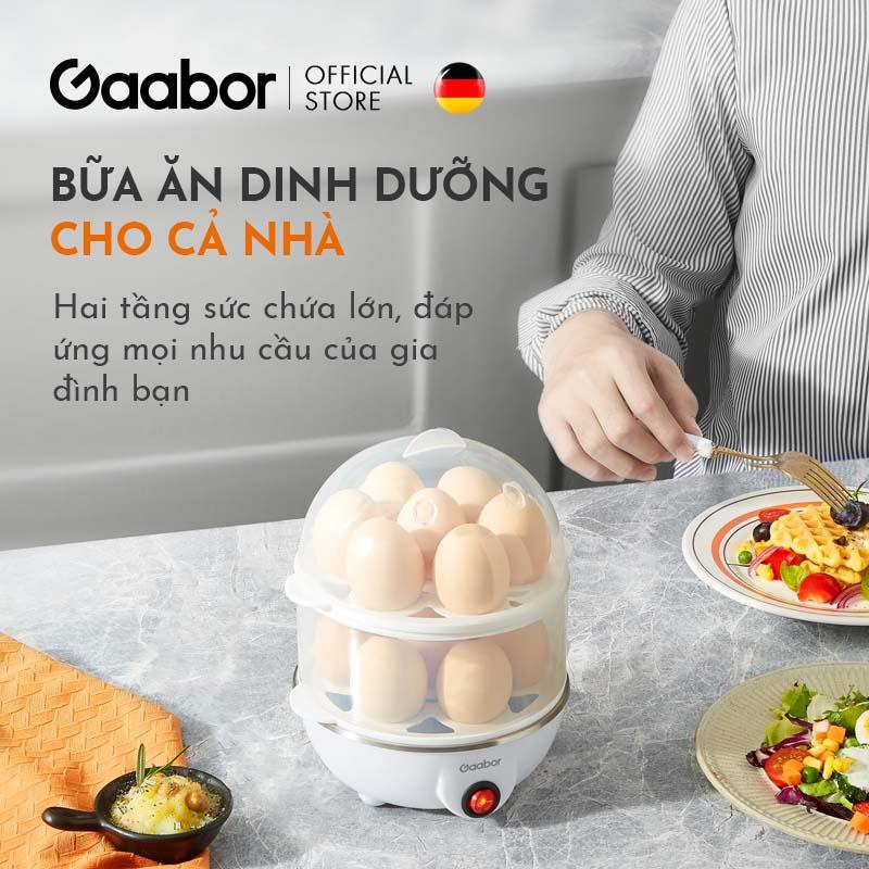 Nồi hấp điện đa năng 2 tầng GAABOR GE-M03A công suất 350W ngắt điện tự động - Hàng chính hãng