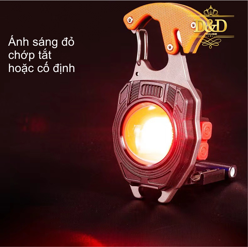 Đèn pin sạc mini siêu sáng LED-COB đa năng mẫu mới