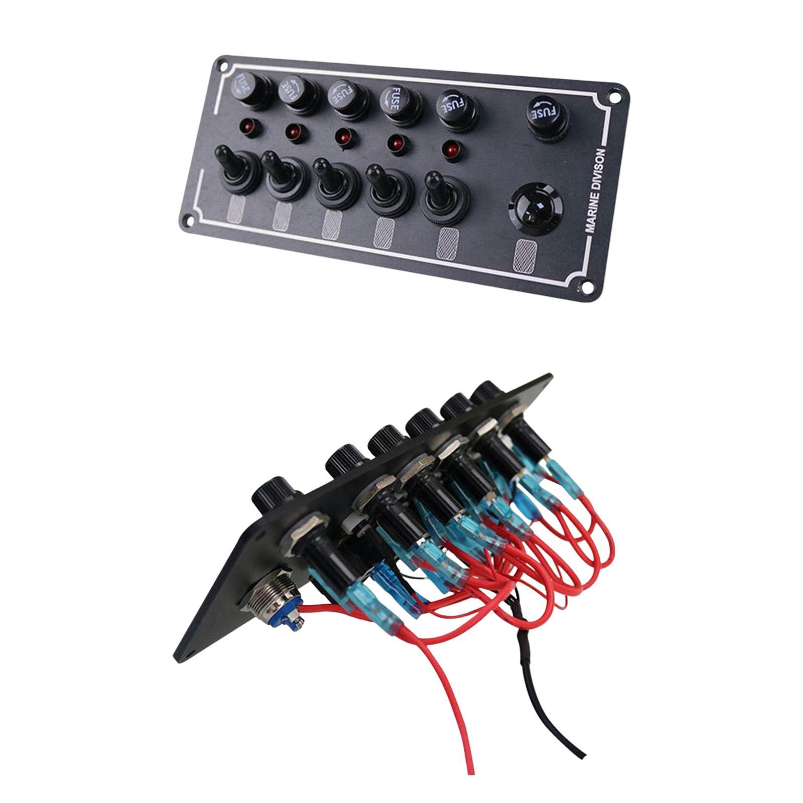 Switch Panel 12V-24V Twist Panel Panel Fits for Car Truck Vehicle