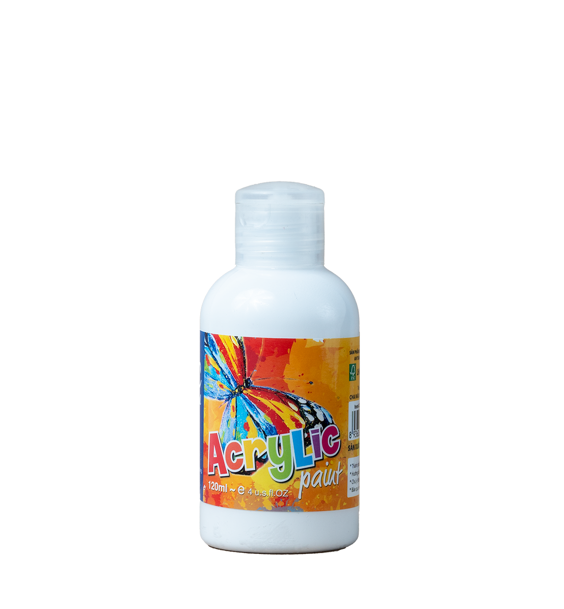 Chai Màu Vẽ Acrylic 120ml - Mẫu 6 - Màu Trắng