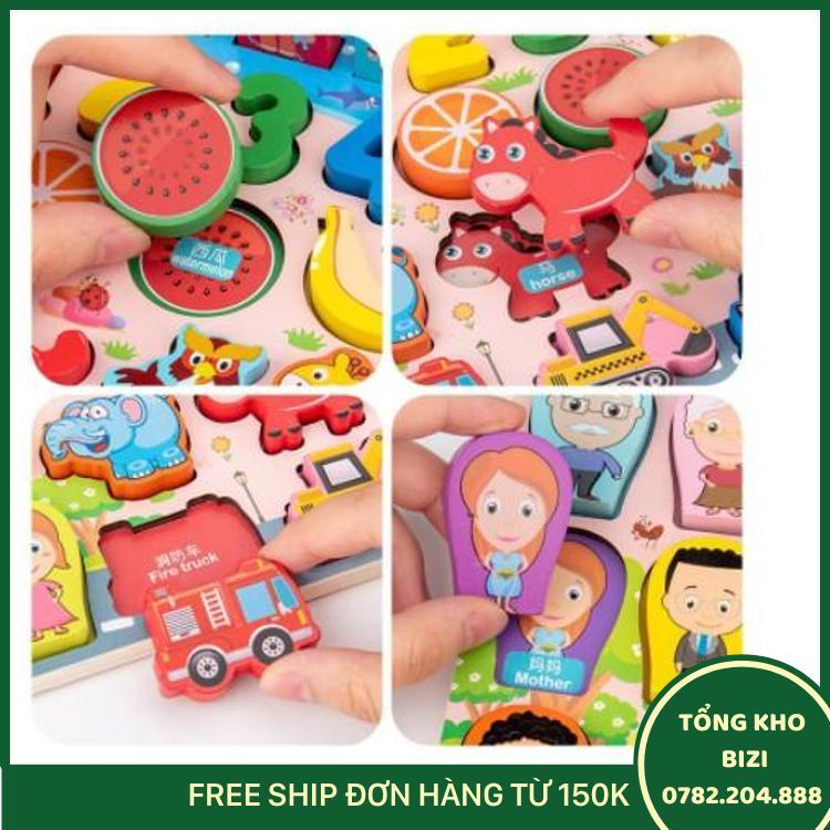 Đồ Chơi Gỗ Thông Minh - Bộ Đồ Chơi Câu Cá - Ghép Số Học Đếm 63 Chi Tiết - Free Ship Toàn Quốc