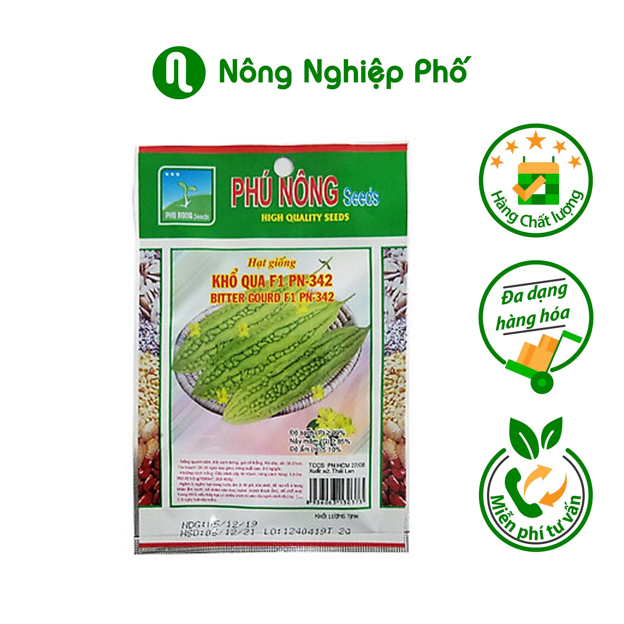 Hạt giống khổ qua F1 PN 342 (2g/gói) | Bitte Gourd F1 PN 342