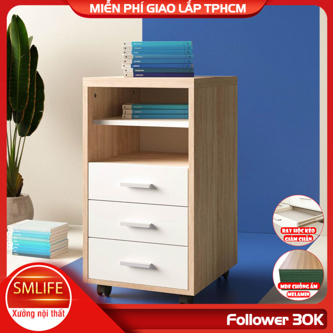 Tủ để tài liệu gỗ công nghiệp MDF chắc chắn SMLIFE Fidel