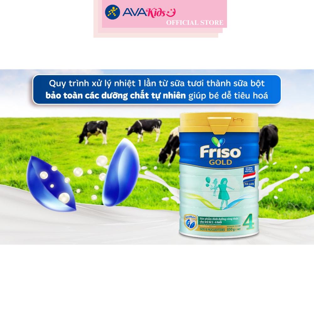 Sữa bột Friso Gold số 4 hương vani 850g (2 - 6 tuổi) - Hàng chính hãng