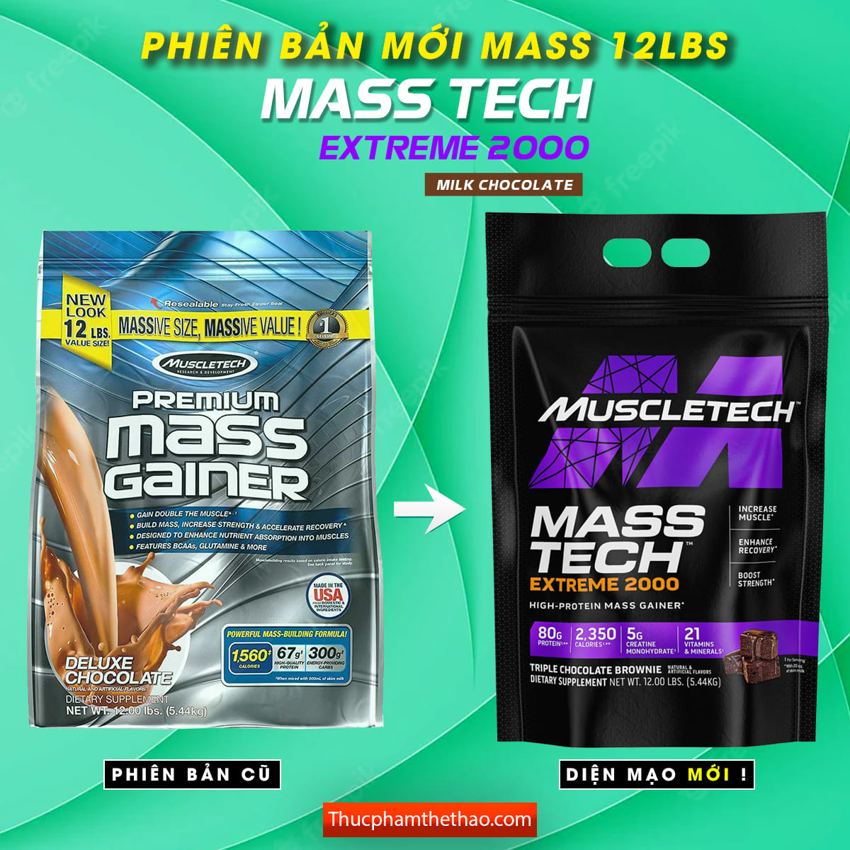 Sữa tăng cân MuscleTech #1 Premium Mass Gainer 12lbs (5.44kg)