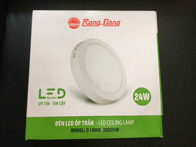 Đèn LED Ốp trần Tròn 24W Ø300mm Rạng Đông - Model: D LN09L