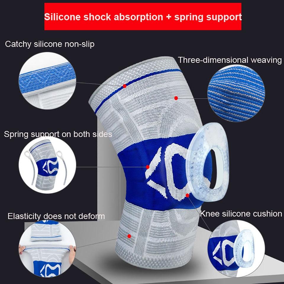 Đệm bảo vệ đầu gối bằng silicon chống trượt thoáng khí thấm hút tốt tiện dụng