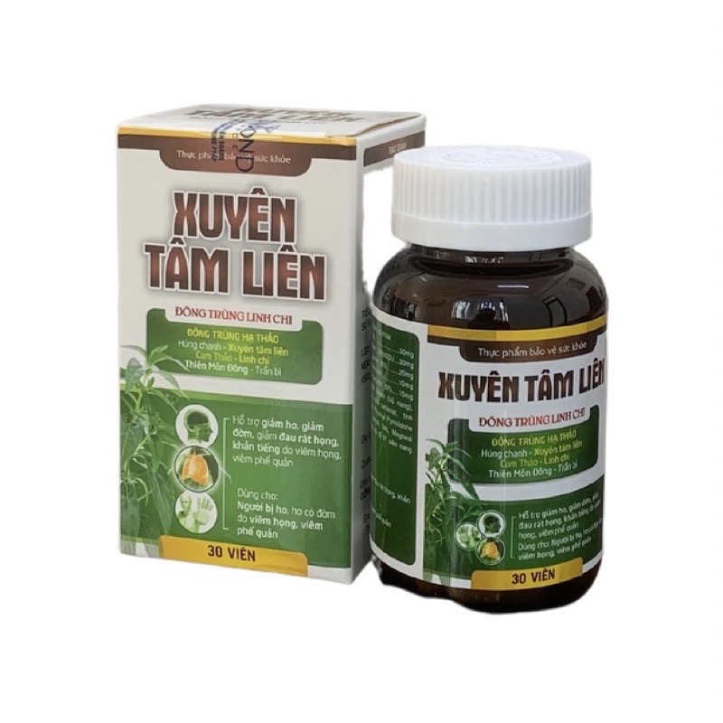Viên uống Xuyên tâm liên Lisse , hộp 30 viên