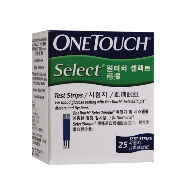 Que Thử Đường Huyết OneTouch Select Hộp 25 Que