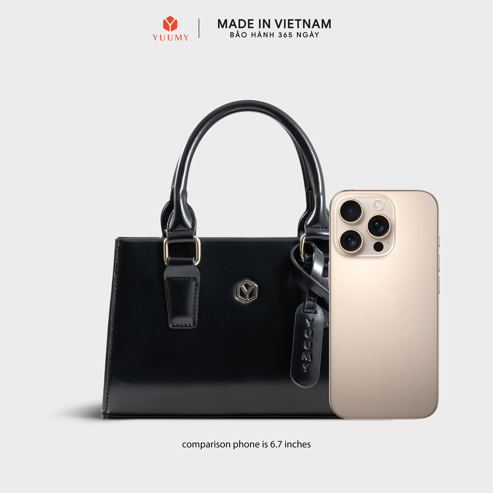 Túi Yuumy ( Thời trang nữ da trơn sành điệu size 21 - Túi đeo chéo da Smooth YN343 )