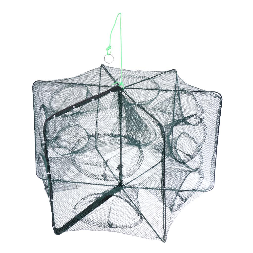 Foldable Fishing Crab Net Trap Cast Dip Cage Fish Prawn Lobster Shrimp Net Automatic Catching