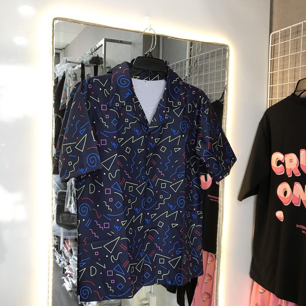 Áo Sơ Mi Nam Họa Tiết Tay Ngắn Phong Cách Streerwear - MAYLANSTORE