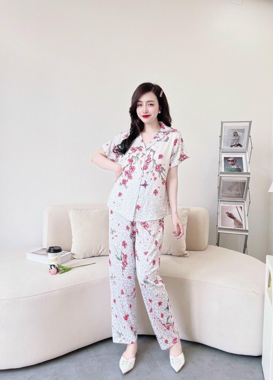 Bộ Đồ Ngủ, Mặc Nhà Nữ Pijama - Vải Lụa Mango Loại 1 Cao Cấp, Nhiều Họa Tiết Dễ Thương - 02