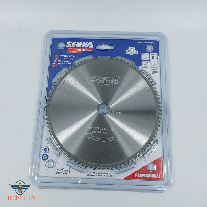 Lưỡi cắt nhôm ván MDF MFC HDF nhựa nội thất 185mm 90 răng SENKA
