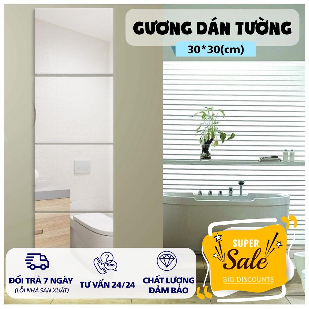 COMBO Set 3 Gương dán tường trang trí nhà tắm phòng khách kích thươc 30x30cm