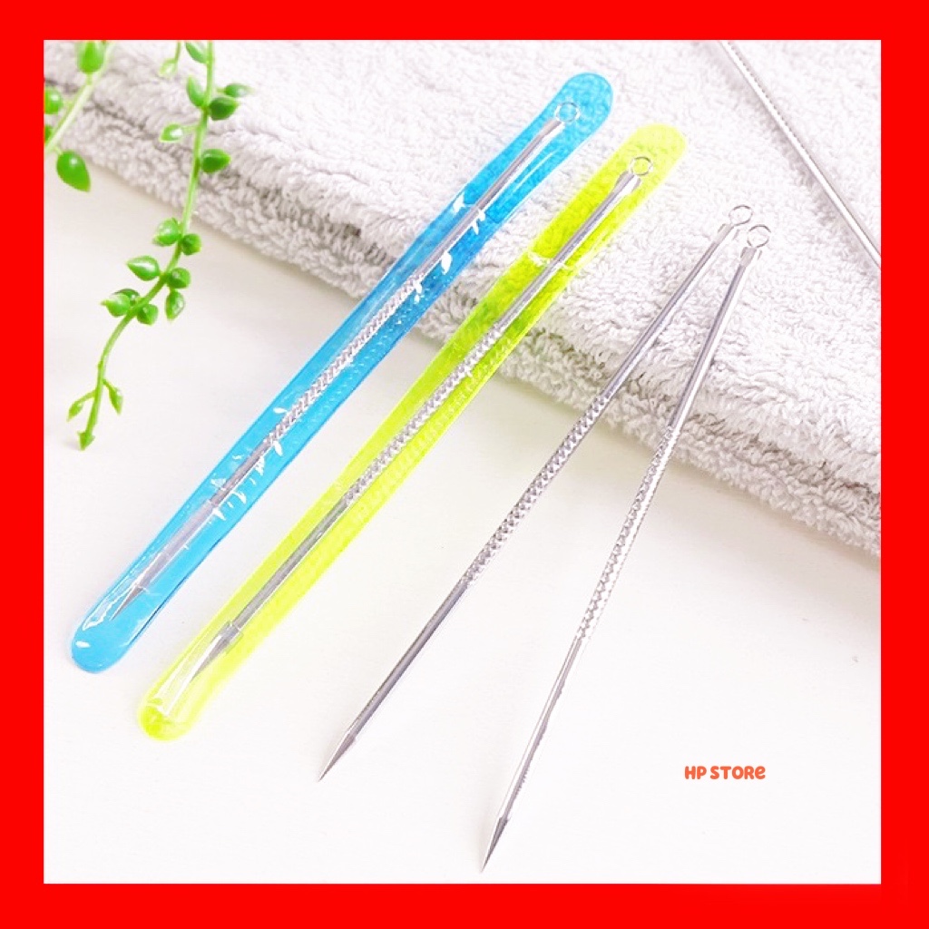 Cây Nặn Mụn 2 Đầu, Que Nặn Mụn Cao Cấp Inox Hàng Chuẩn Loại 1 Dài 12cm