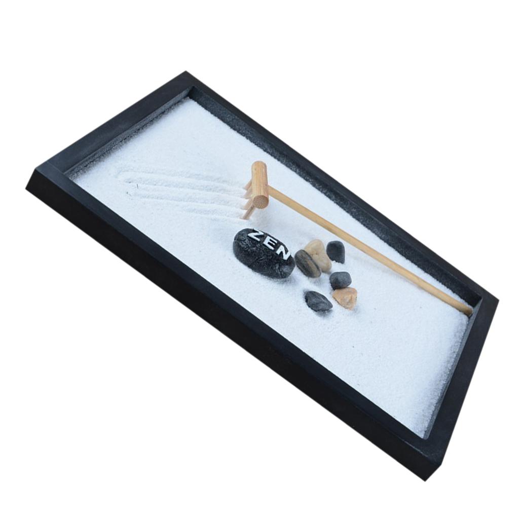 2x Sandbox Desktop Ornament Zen Sand Tray Housewarmin Gifts for
