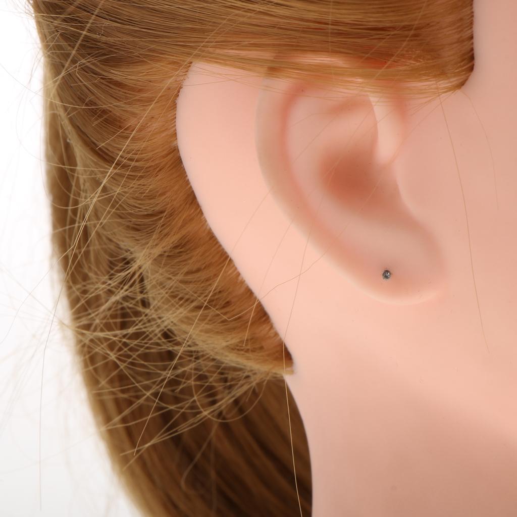 2-3pack 60 Pieces Stainless Steel Rhinestone Nose Studs Pins Piercing Jewelry