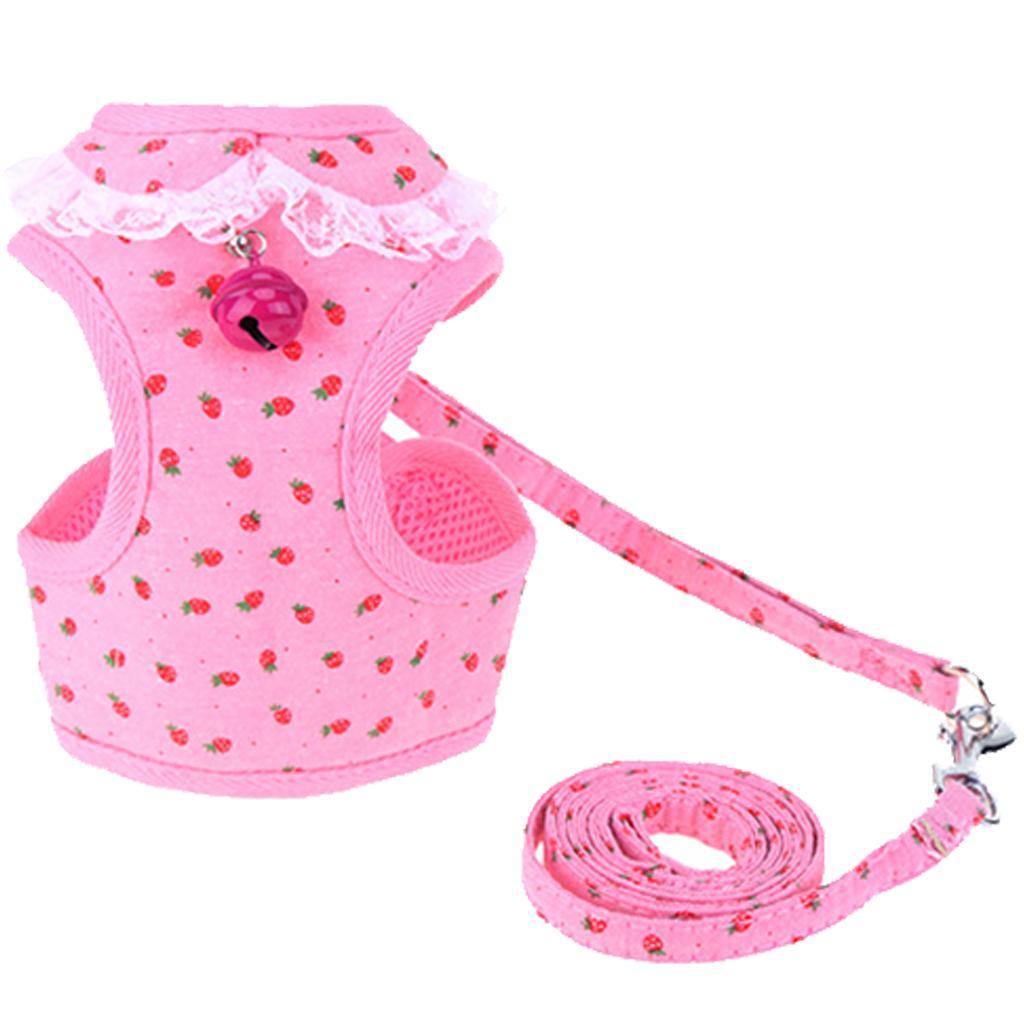 1 Pc Breathable Adjustable Pet Harness Leash Set No Pull Padded Vest