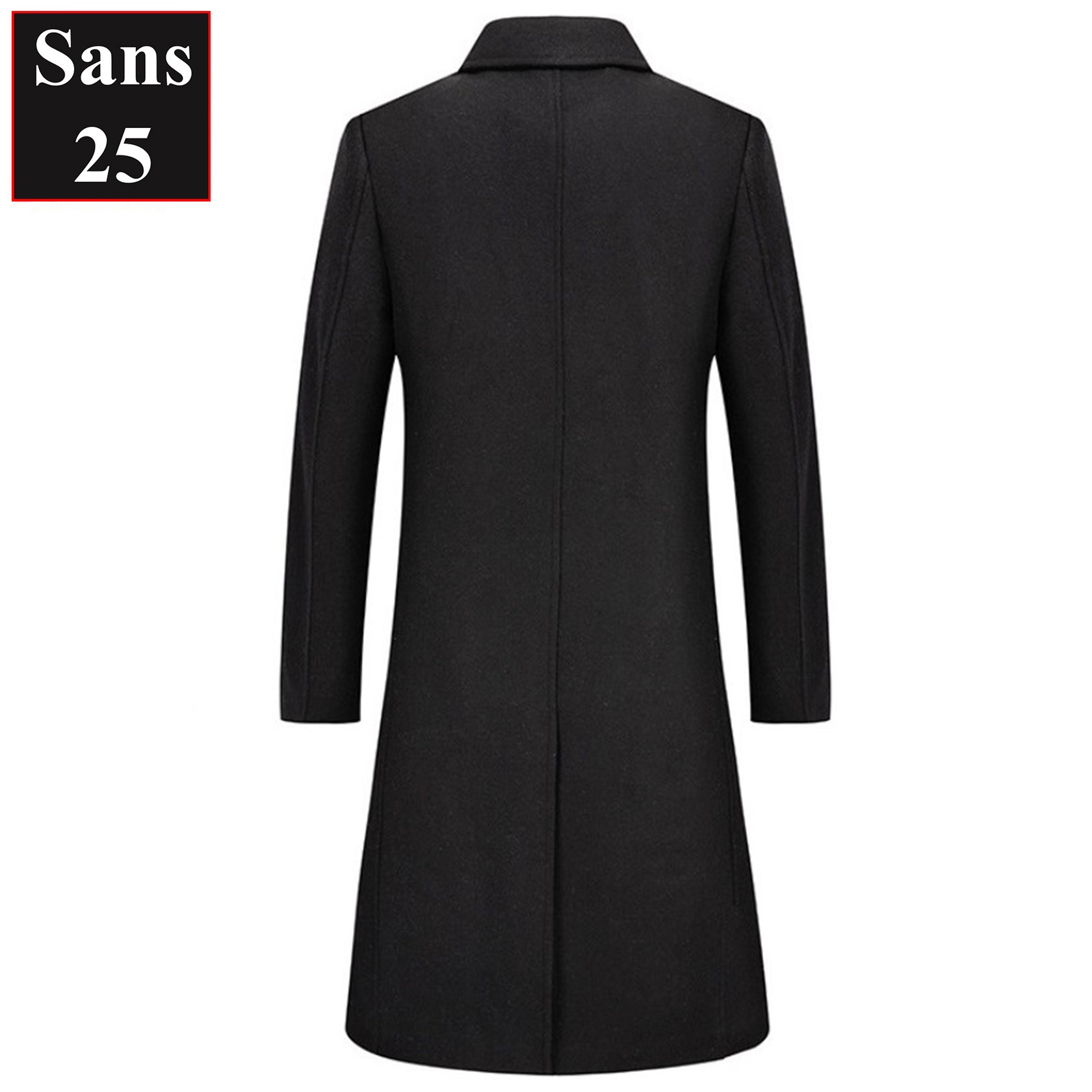 Áo măng tô nam dáng dài Sans25 khoác dạ dày big size 90kg 100kg 110kg hàn quốc cao cấp blazer trench coat choàng ngoài