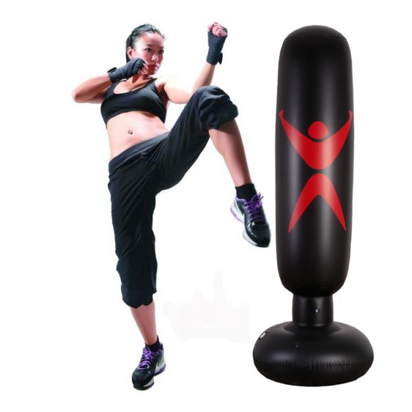 Trụ Đấm Boxing Cho Trẻ Em Và Người Lớn Bơm Hơi Tự Đứng Chất Liêu Cao Su Bền Tập Tại Nhà Giao Màu Ngẫu Nhiên