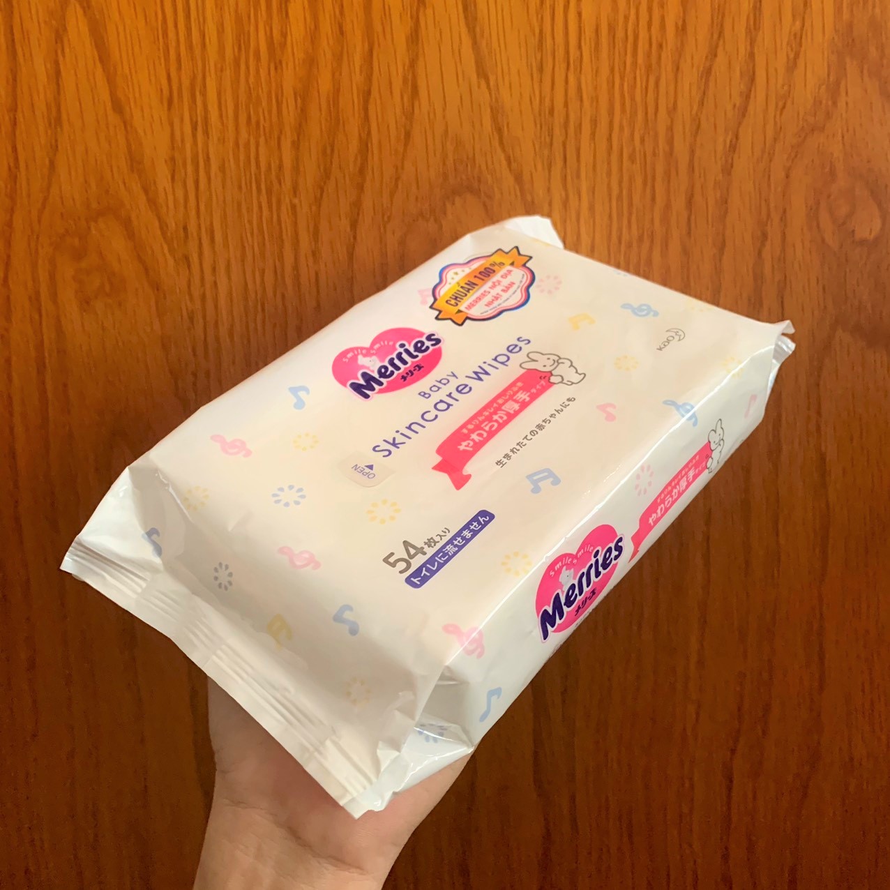 Combo 3 Gói Khăn Giấy Ướt Merries Baby Skincare Wipes
