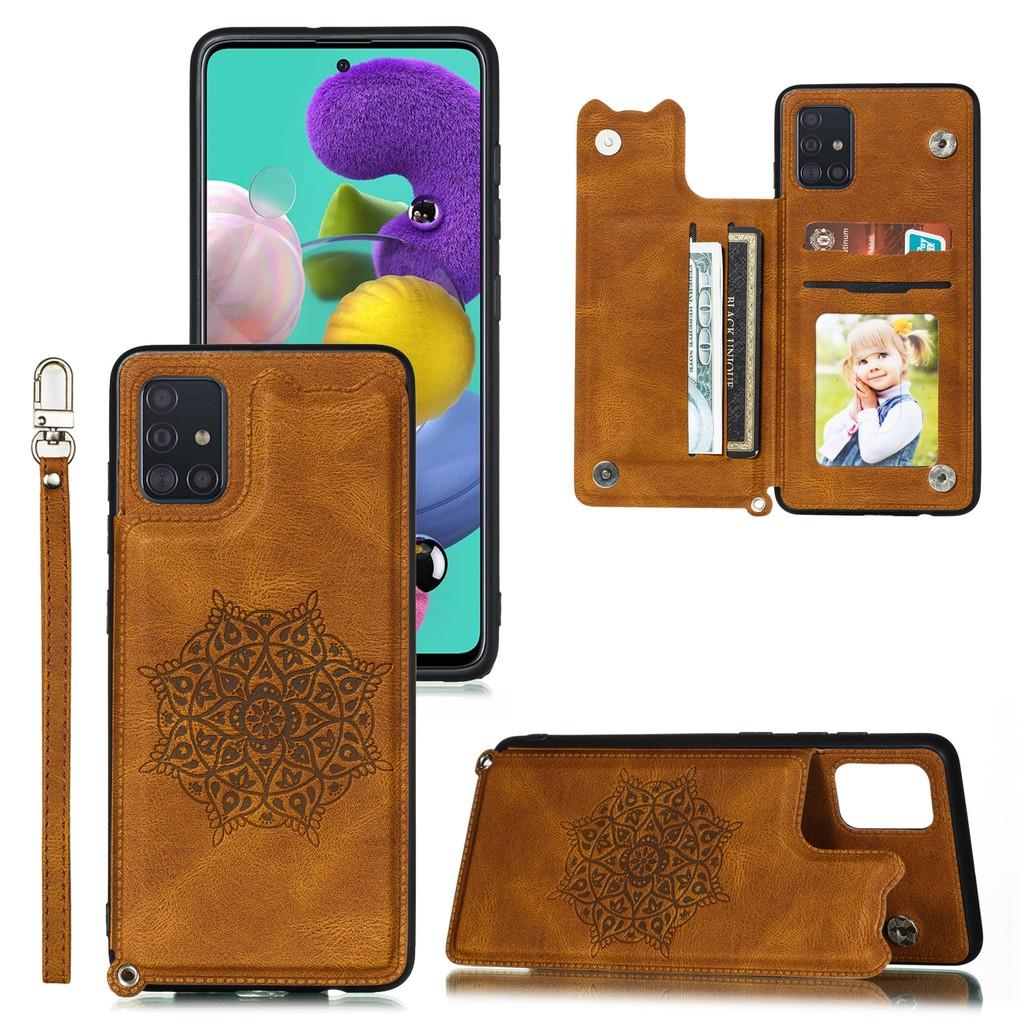 Ốp điện thoại dạng ví da có ngăn đựng thẻ cho Samsung Galaxy Note20 Ultra S20 FE S20 Ultra S20 Plus S20+ S10 Lite A91