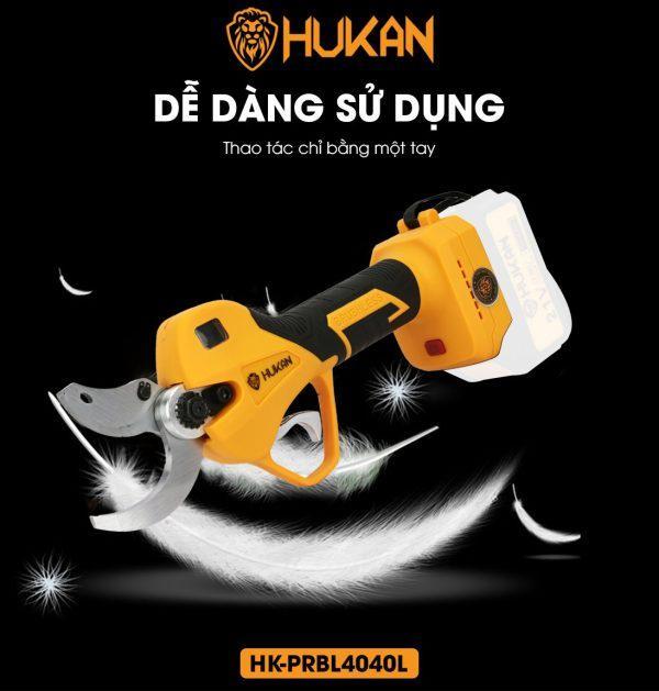 MÁY CẮT CÀNH PIN 21V TO HK-PRBL4040L HUKAN ( GỒM 1 PIN 3000MA VÀ 1 SẠC) - HÀNG CHÍNH HÃNG