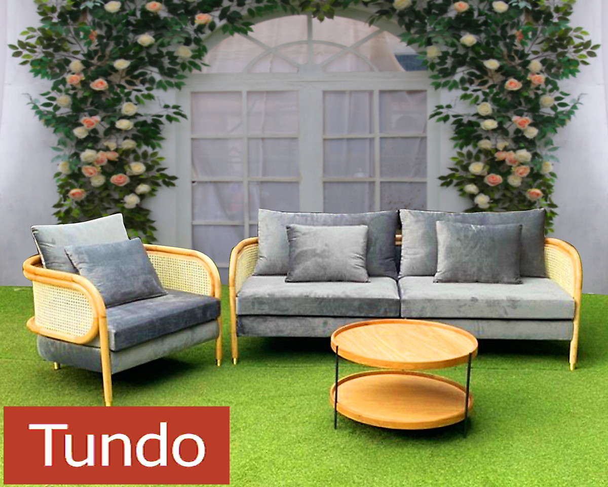 Bộ sofa Tundo mây niệm ghế đơn và bàn