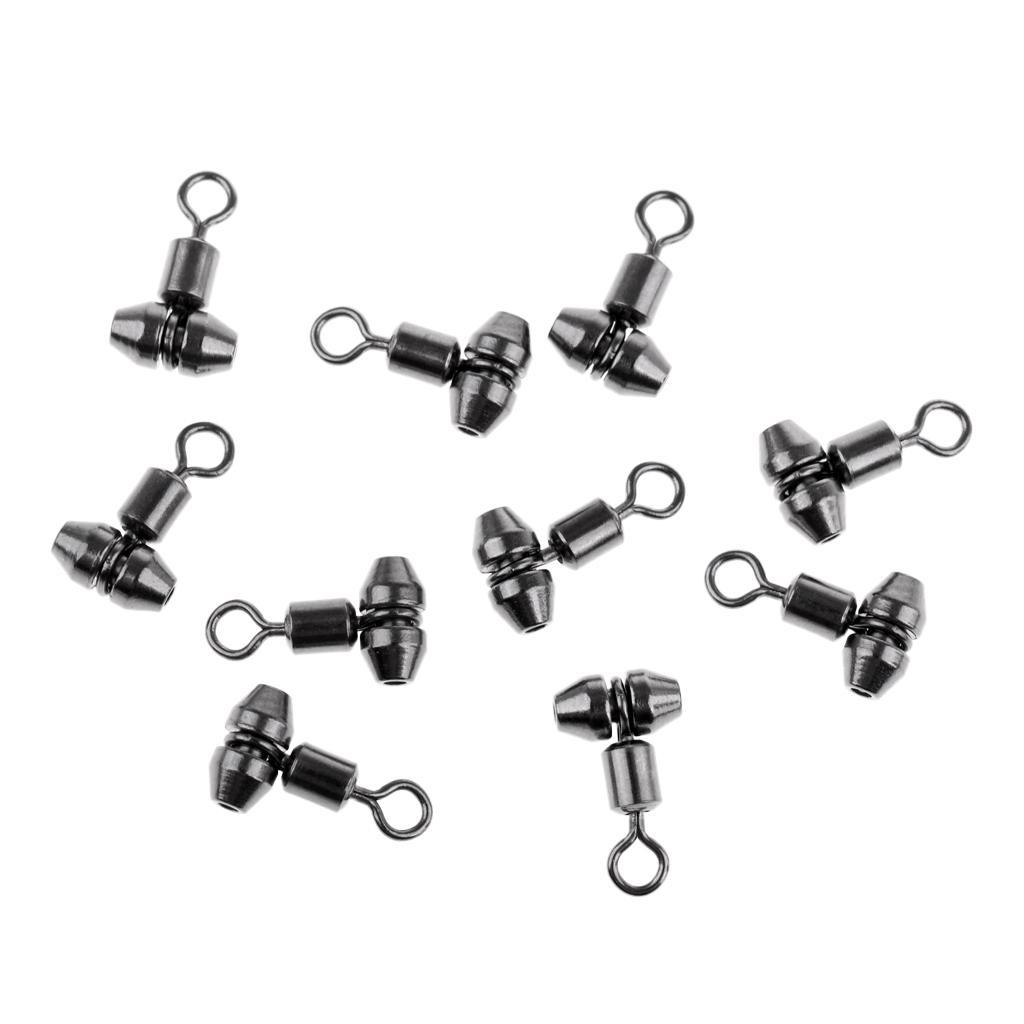 10pcs/set Fishing Swivels Cross-line Swivels Line Lures Connector Rig Rings