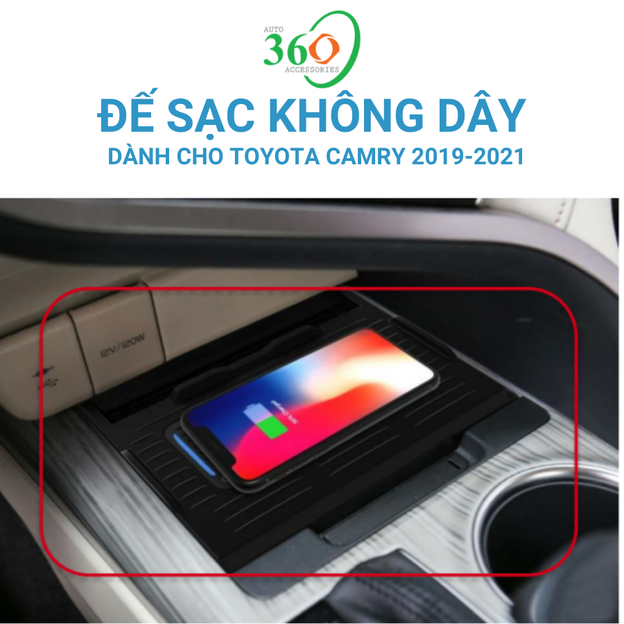 Đế Sạc Không Dây Blaupunkt Dành Cho Toyota Camry, Sạc Không Dây Không Cần Lột Vỏ Điện Thoại