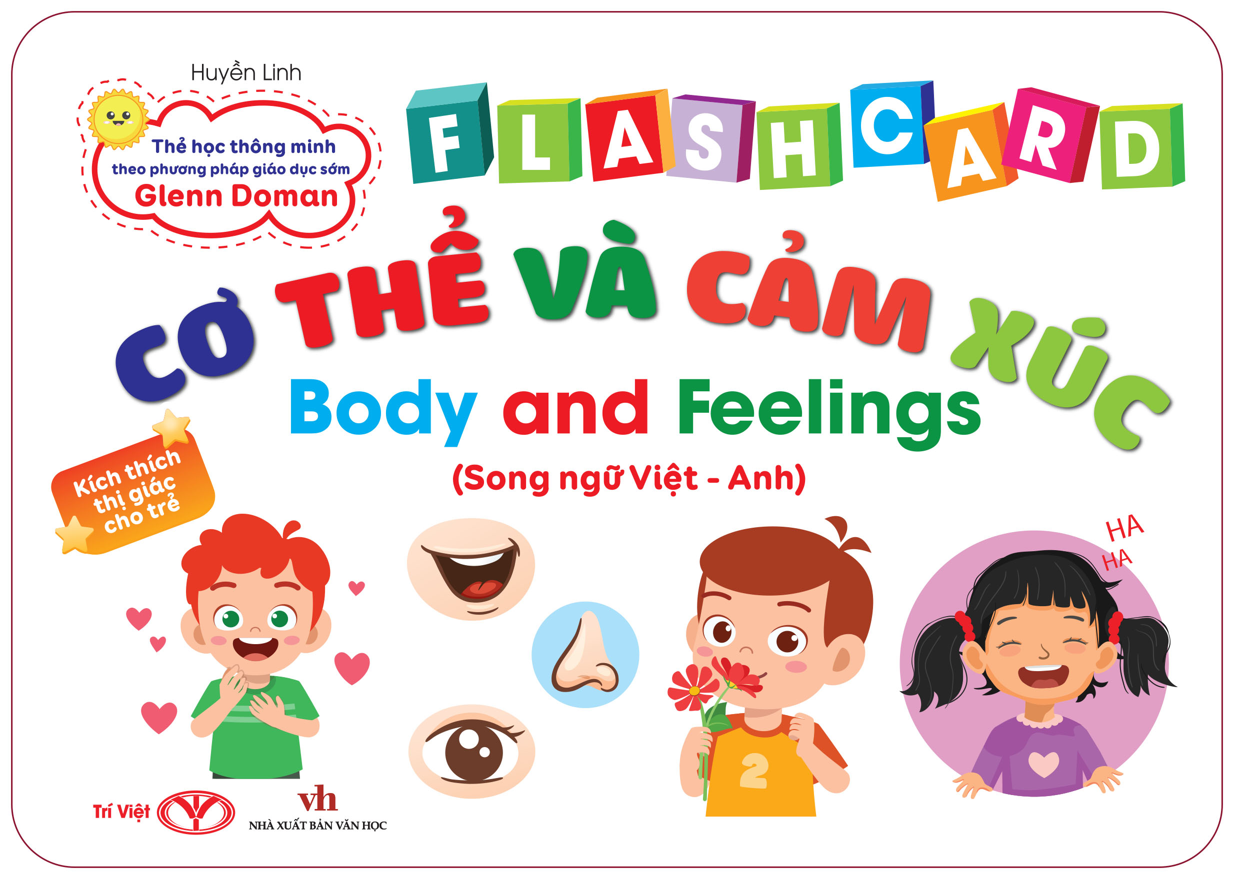 Bộ Thẻ Học Thông Minh Cho Bé - Flashcard Song Ngữ - Cơ thể và cảm xúc - Body and feelings - Trí Việt