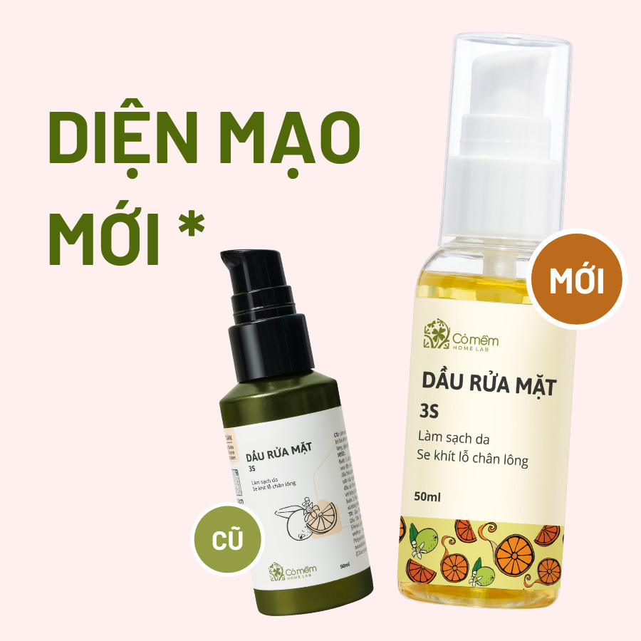 Dầu Rửa Mặt Tẩy Trang 3S Giúp Sạch Lớp Trang Điểm Sạch Sâu Và Se Khít Lỗ Chân Lông Giúp Da Mặt Khỏe Mạnh Và Sáng Mịn Cỏ Mềm 50ml