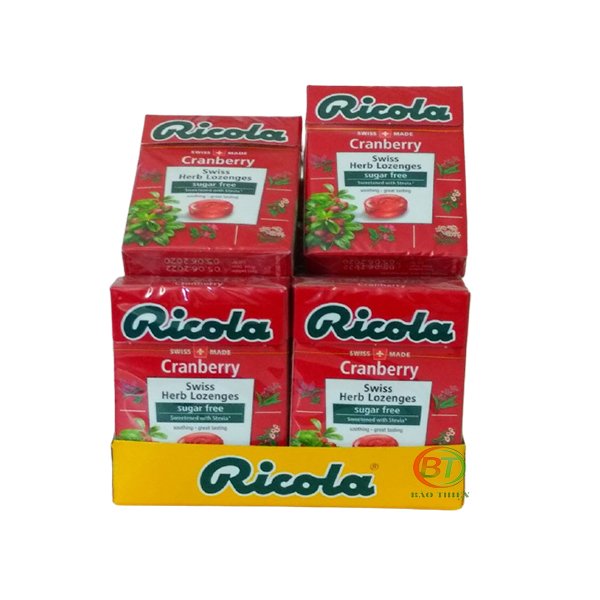 Kẹo thảo mộc trái cây Cranberry hiệu Ricola