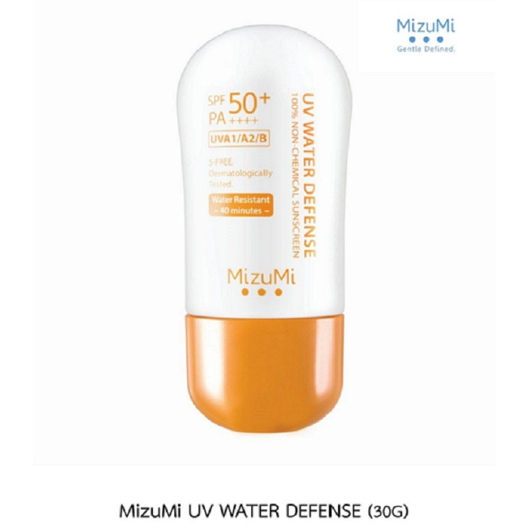 Kem Chống Nắng MizuMi UV Water Defense 100% Non-Chemical Sunscreen Không Thấm Nước SPF50+ PA++++ 30g