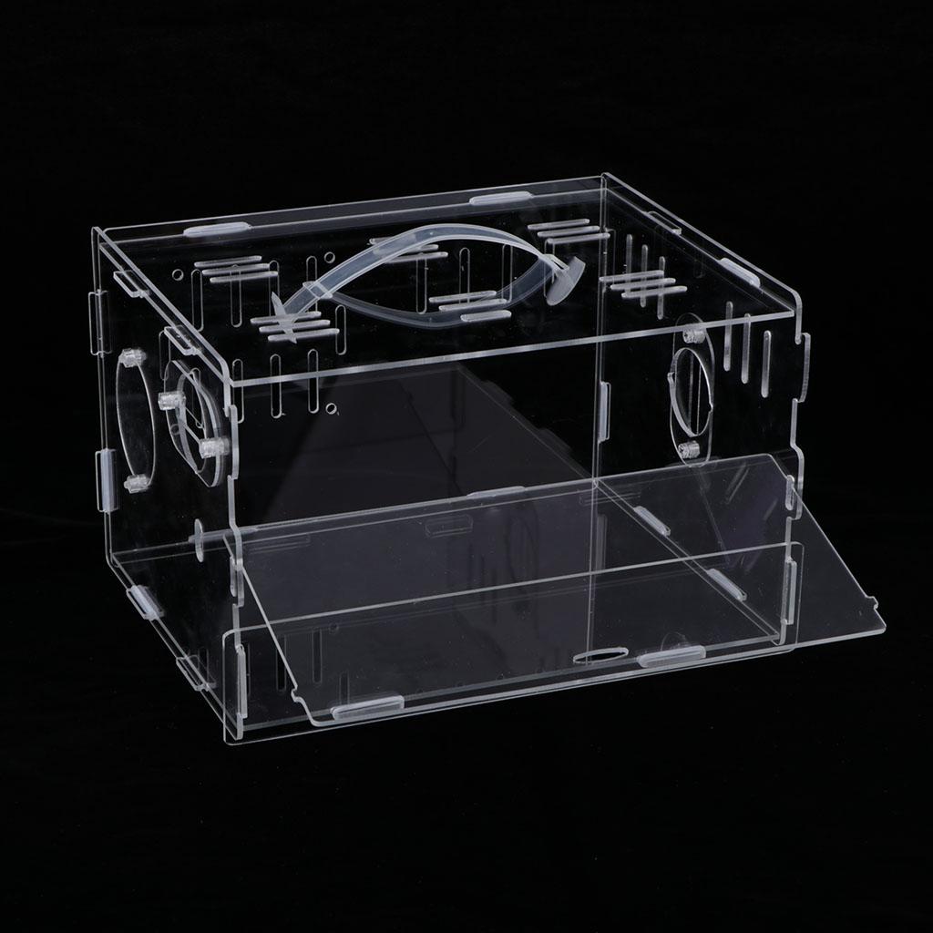 Hamster Cage Acrylic Portable Villa Cage Small Pet House Nest single layer