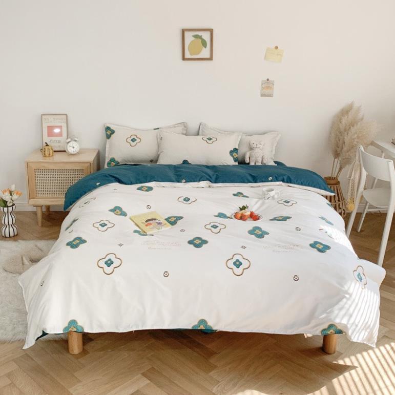 Bộ chăn ga gối coton poly cao cấp mẫu họa tiết xinh xinh