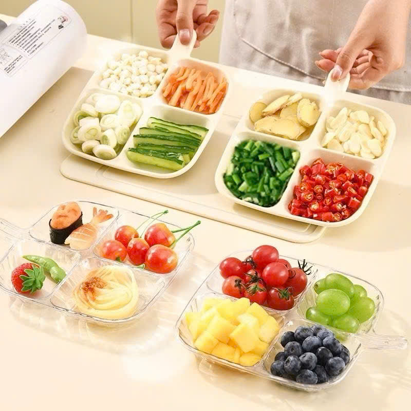 Khay Đựng Gia Vị 4 Ngăn Có Tay Cầm Nhựa Cao Cấp – Giải Pháp Tiện Lợi Cho Bếp - HÀNG CHÍNH HÃNG MINIIN