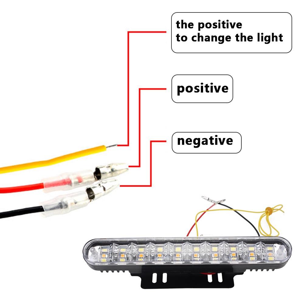 Bộ 2 Đèn Led Chạy Ban Ngày Drl 12v Ánh Sáng Trắng Vàng Cho Xe Hơi