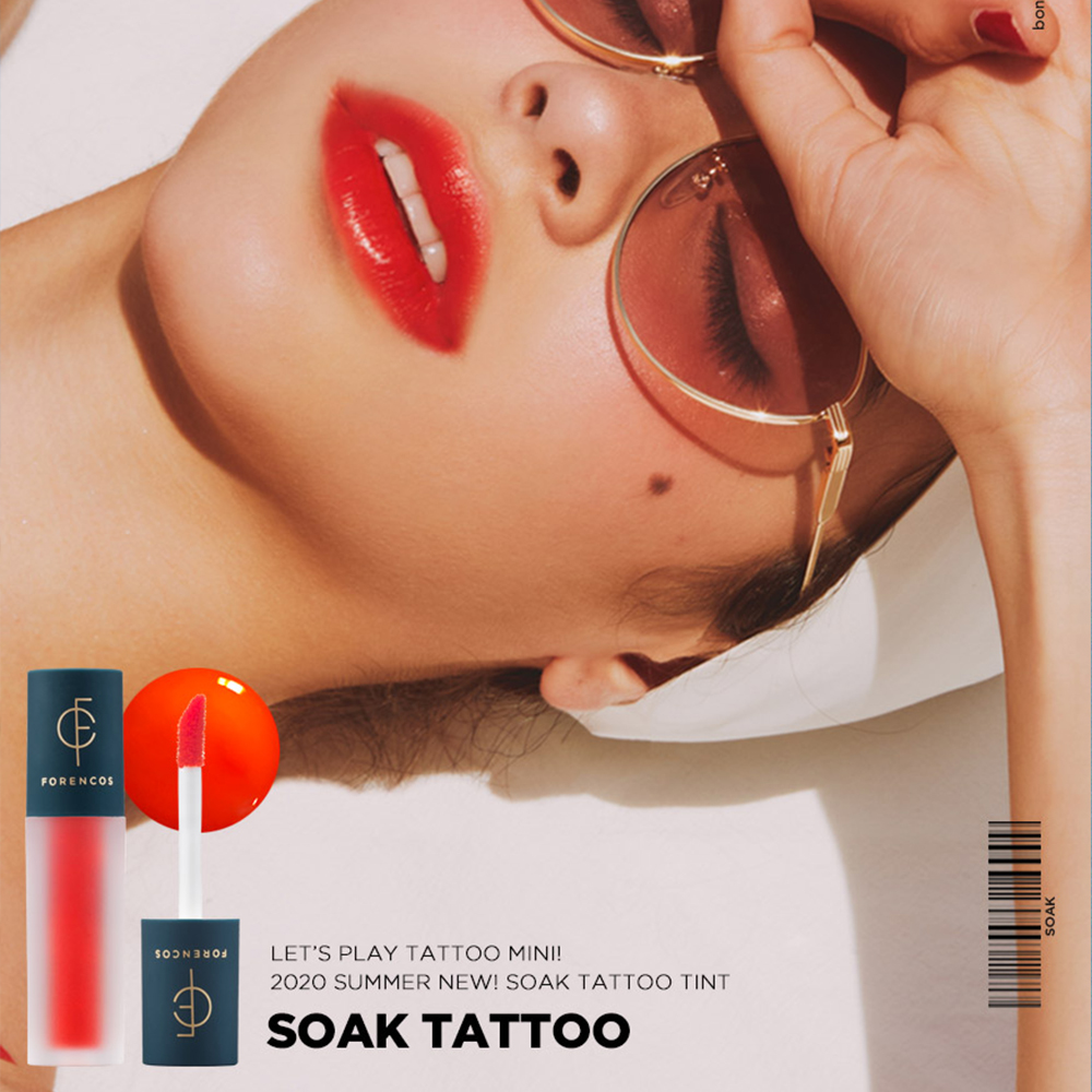 Son kem lì FORENCOS Lip Tattoo Soak Tint 13 màu - Chính hãng Hàn Quốc