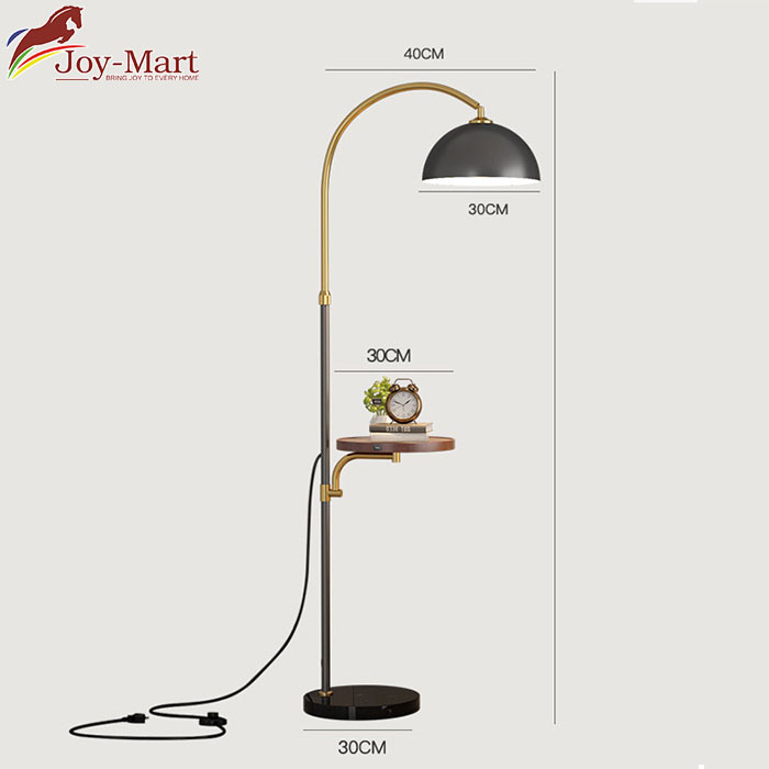 Đèn Cây Đọc Sách Hiện Đại - Đèn Sàn Hình Bán Nguyệt Trang Trí phòng Khách kèm Bóng Led Asia ML5111BK