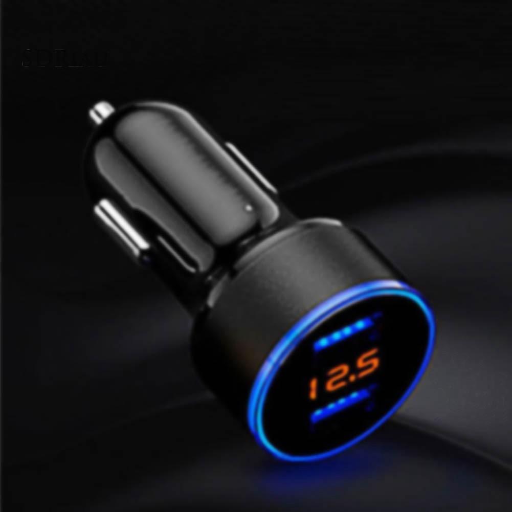 Tẩu sạc có cổng USB kép 3.1A tích hợp đèn LED gắn xe hơi