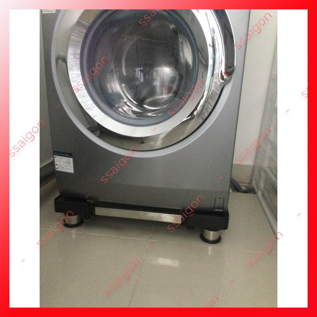 Kệ máy giặt chân máy giặt và tủ lạnh kê tủ lạnh máy giặt trụ Inox cao cấp - BH 2 năm
